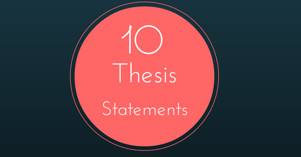 Example of a thesis statement for an essay