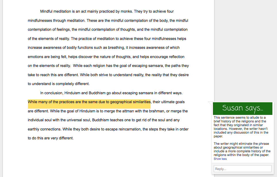 sample of comparative essay