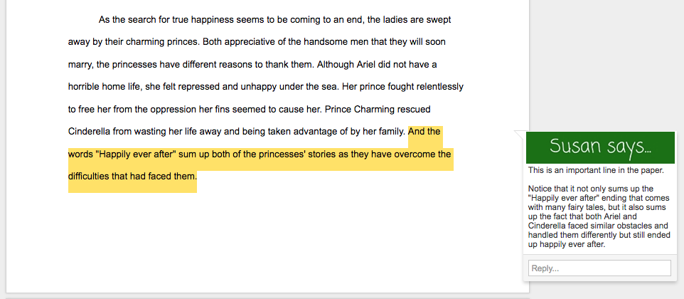 comparative essay samples
