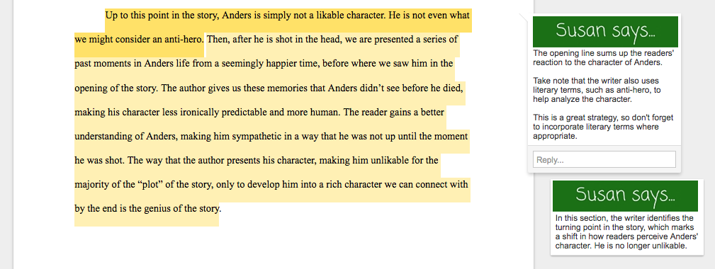 essay on character in english