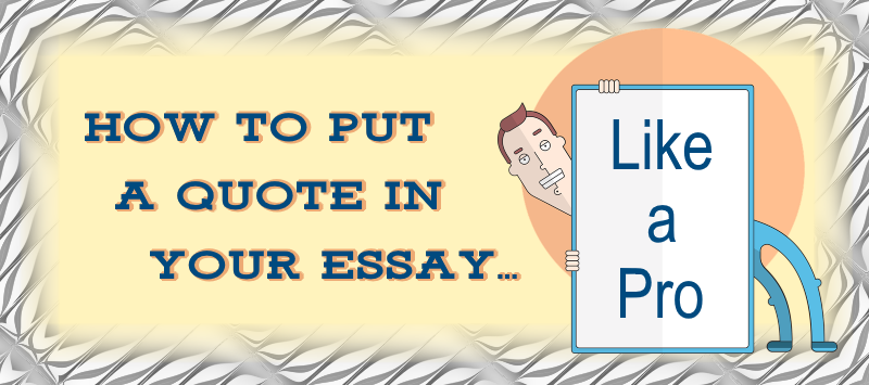 how to put a quote into essay