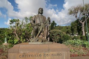 Estátua de Cristóvão Colombo in Funchal, Madeira, Portugal