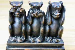 see no evil, speak no evil, hear no evil monkey sculpture